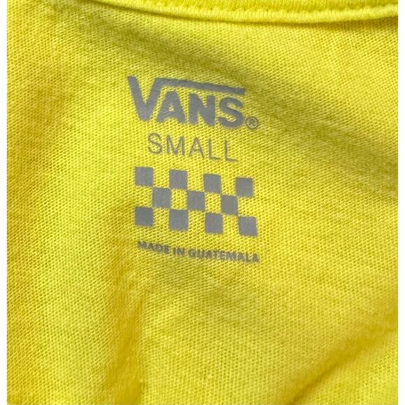 2/$15 Vans Off The Wall Yellow T-Shirt Logo Short Sleeve Womens Size S - Picture 10 of 12